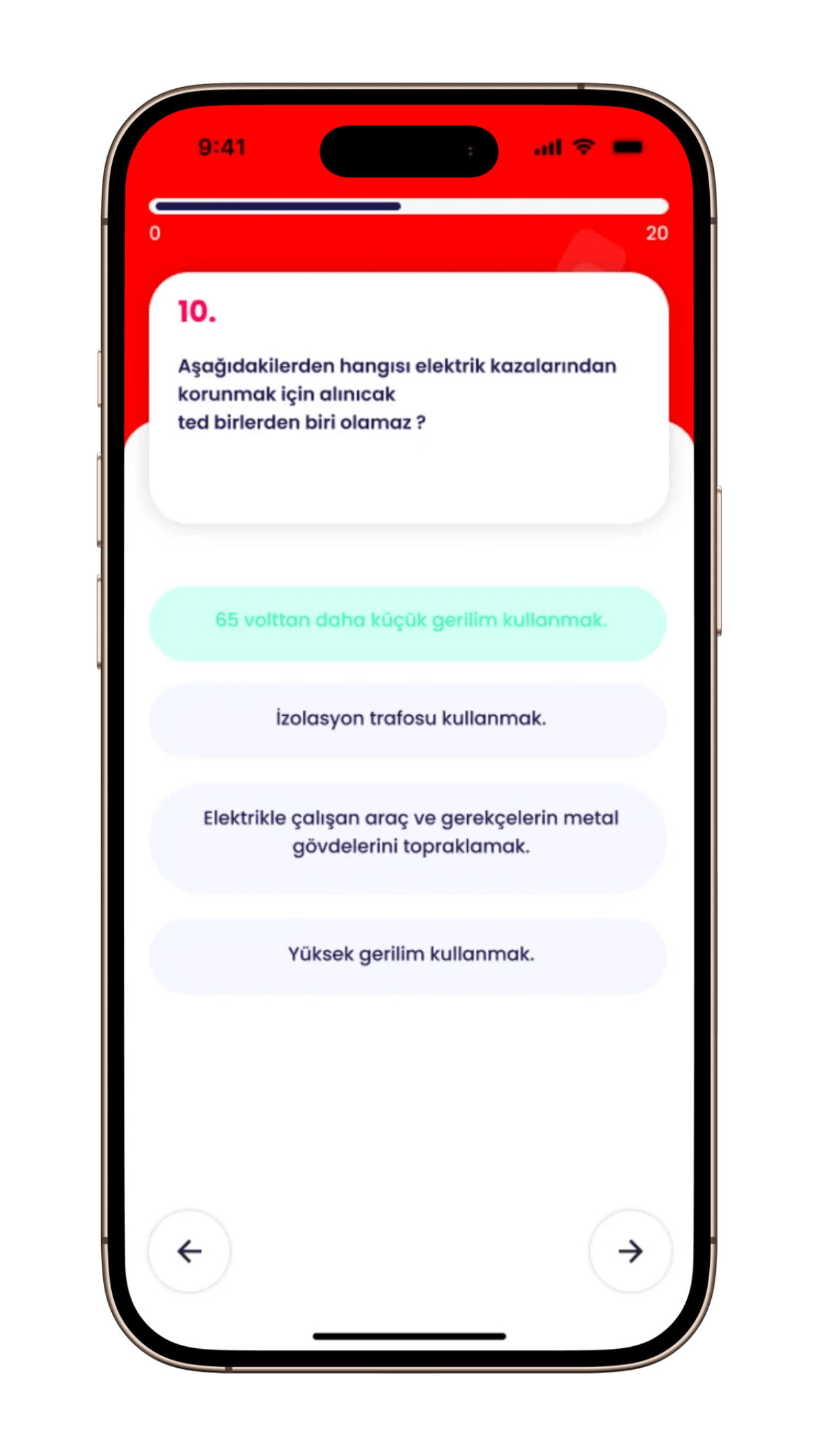 Src Kursum quiz soru ekranı