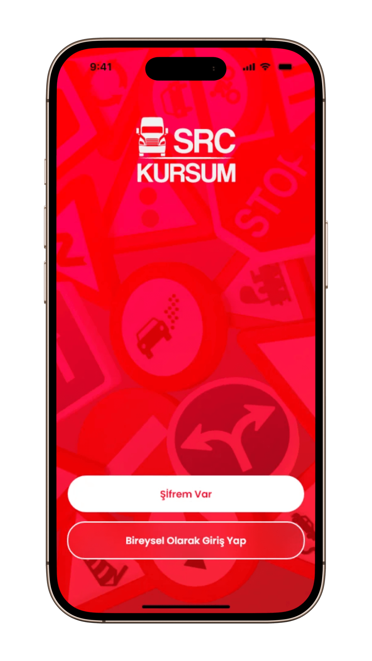 Src Kursum giriş yöntemi seçim ekranı